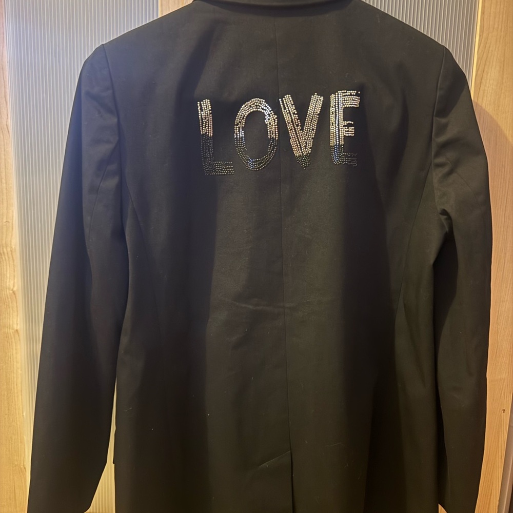 Zadig & Voltaire Black Blazer with Black LOVE Embroidery - Picture 14 of 15